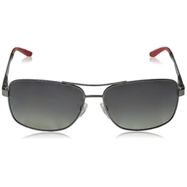 Gafas de sol Carrera 8014/S rectangulares para hombre, 61 mm, rutenio oscuro/gris polarizado