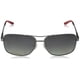 thumbnail image 1 of Gafas de sol Carrera 8014/S rectangulares para hombre, 61 mm, rutenio oscuro/gris polarizado, 1 of 6