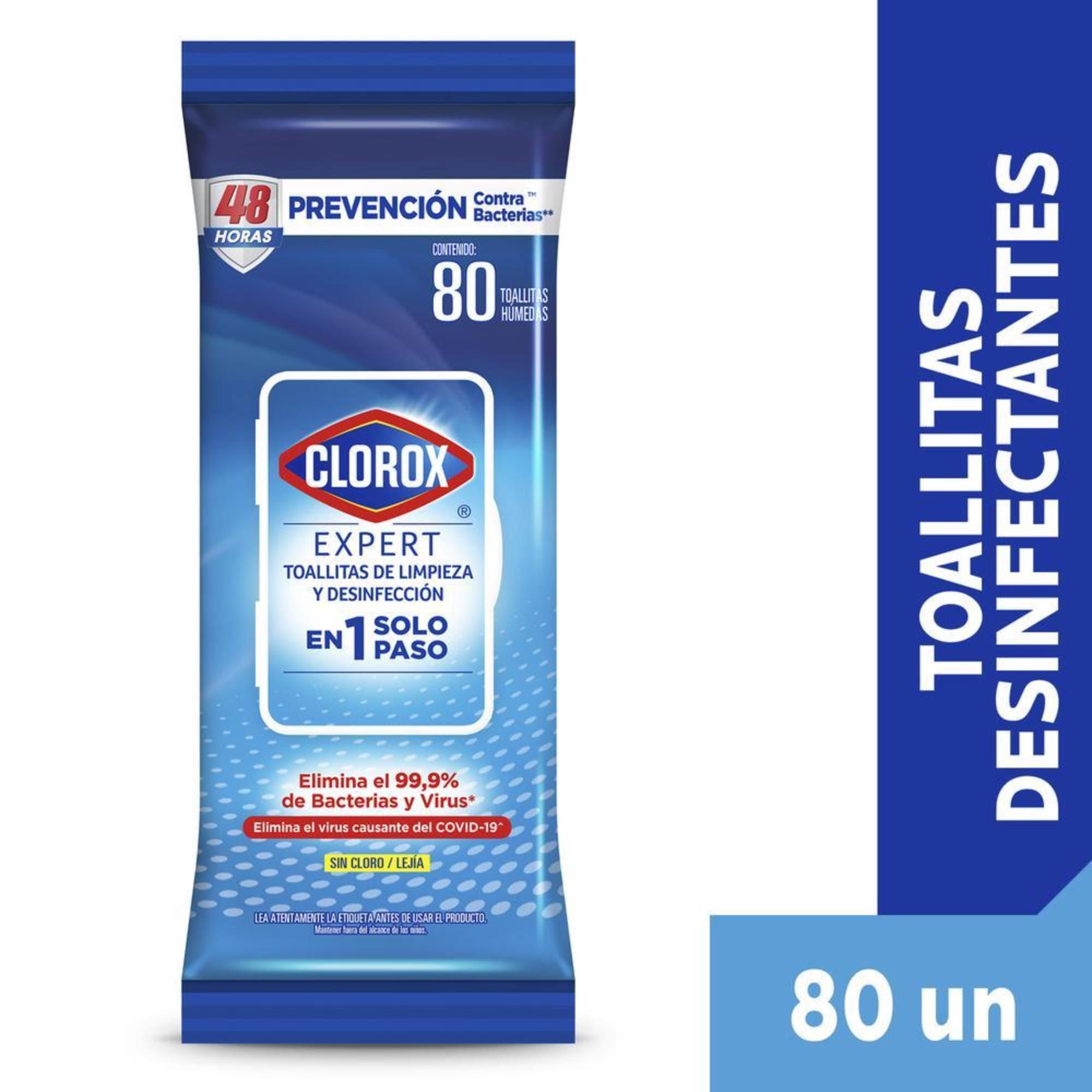 Toallitas Desinfectantes Expert Bolsa 80 Un Clorox