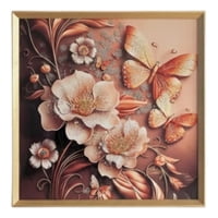 Genérico - Cuadro Decorativo Diseño Floral Adorno Estilo Romántico Jhn