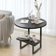 thumbnail image 1 of Mesa De Centro Redondo De Fierro Y Madera Living Vanguardia Negro Entero, 1 of 3