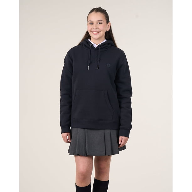 Poleron Escolar niña Franela sin cierre con gorro SP26 (S-XL) POLEMIC