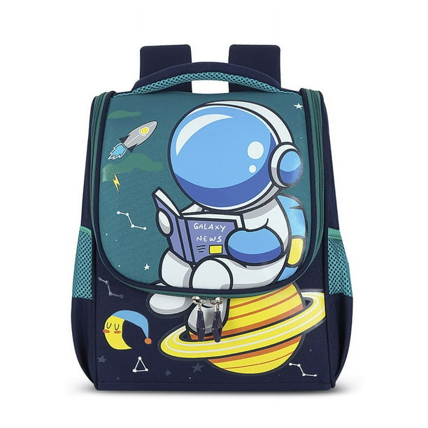 Boys And Girls Cartoon Cute Space Backpack, Lightweight Kindergarten Backpack School Bag