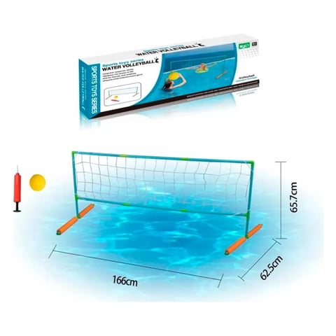 Total Click - Juguete Arco De Voleivol Armable Con Red Y Balon Infantil
