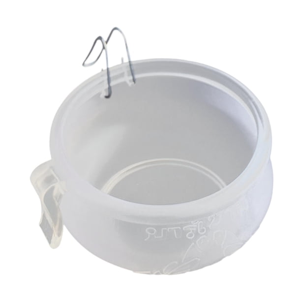 Alimentador de gamefowl alimentador de alimentos para pájaros colgantes de goma de goma de goma Tazón de pájaro tazas de bolas de pájaros tratos para 10.5cmx6.5cm