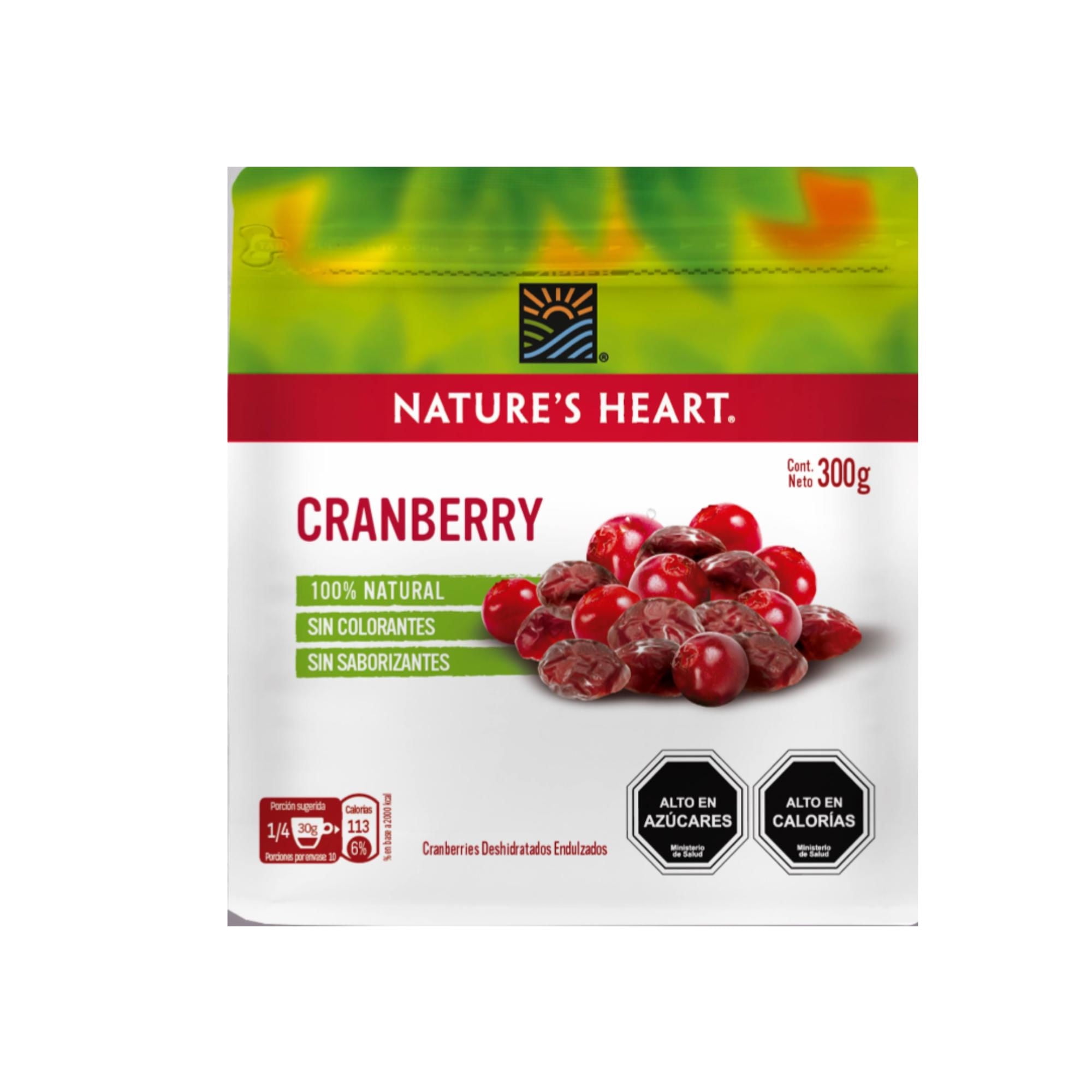 Snack Cranberries Deshidratadas 300 g Nature's Heart