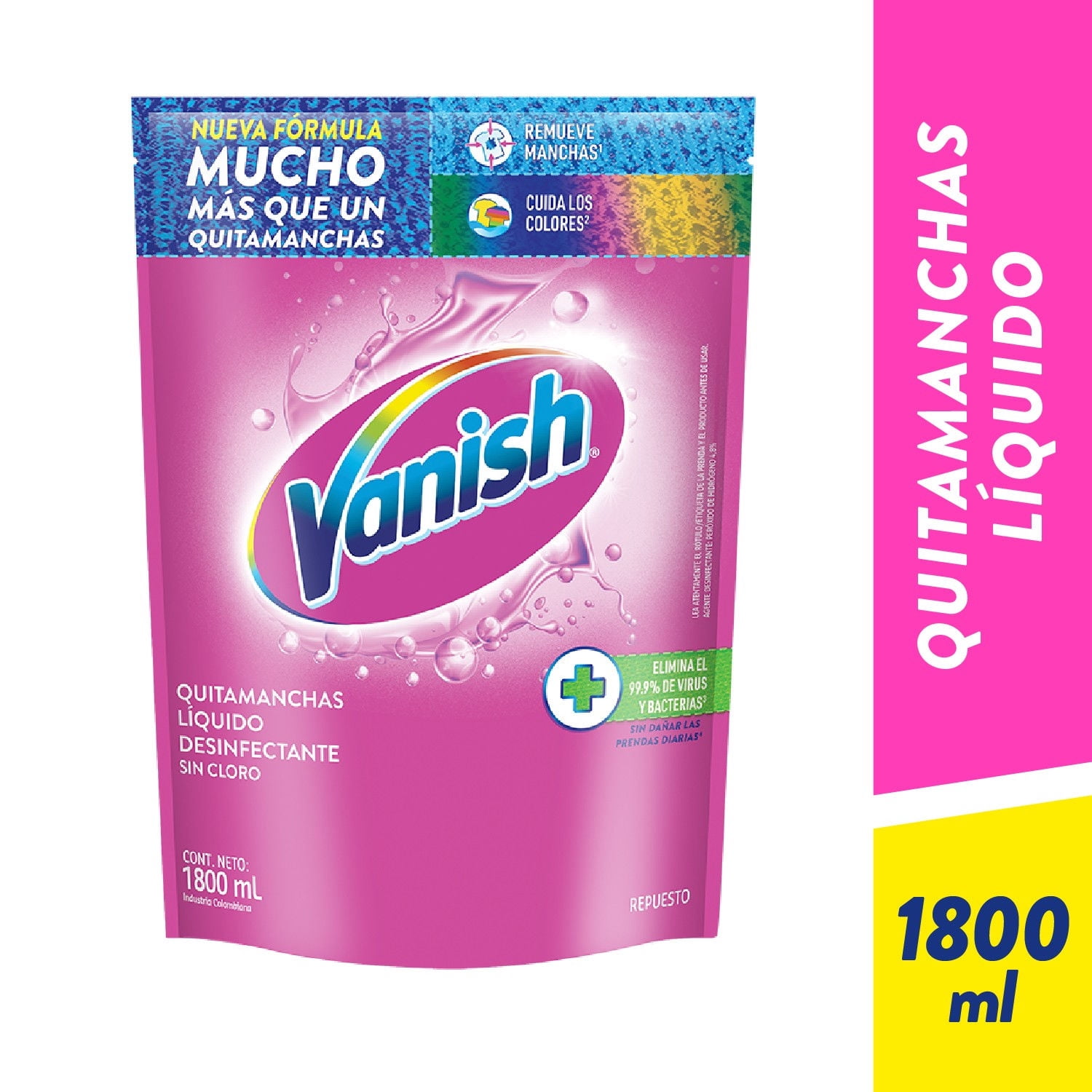 Quitamanchas Líquido Ropa Color Doypack 1.8 L Vanish