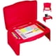 thumbnail image 1 of Mesa portátil plegable para regazo con compartimentos de almacenamiento, roja, 1 of 8