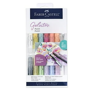 Faber-Castell Gelatos Pastels Color Set, 15 Colores Pastel -