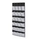 thumbnail image 4 of Organizador De Zapatos Para Colgar Sobre La Puerta, 24 Bolsillos Grandes De Malla, Negro, Blanco, 4 of 5