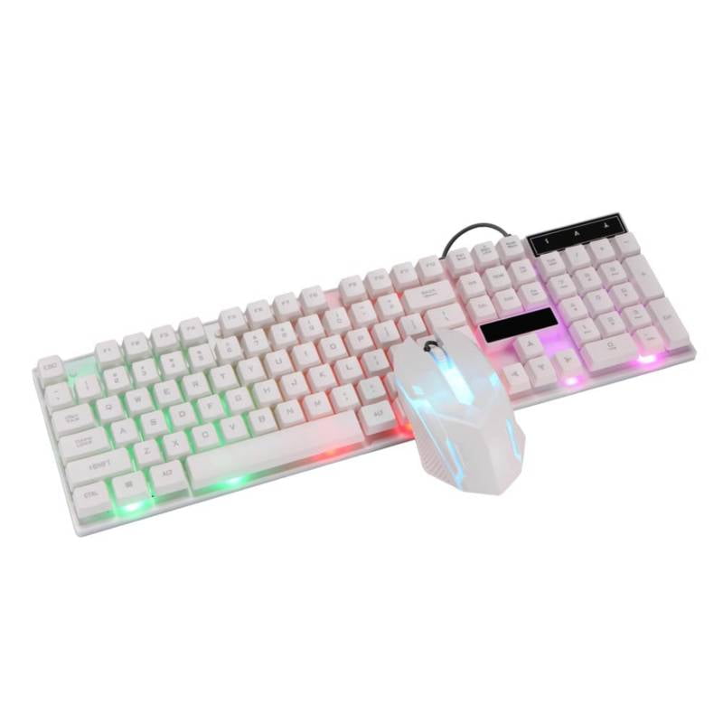 Genérico - Teclado Y Mouse Retroiluminado Gamer Rgb Blanco