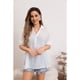thumbnail image 2 of Blusa Mujer Lino Algodón Premium Liviana Botones Tendencia 8054, 2 of 3