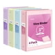 thumbnail image 1 of Binder SUNEE 3 anillos de 1 pulgada, 4 unidades, sin PVC, colores pastel variados, 1 of 7