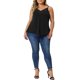 thumbnail image 2 of Agnes Orinda Conjuntos de Halloween Tallas Grandes Escuela Colegio Cami Tank para Mujeres Escote en V Encaje Frontal Camiseta de Tirantes Sin Mangas 1X Negro, 2 of 6