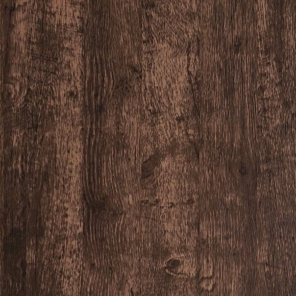 Papel tapiz adhesivo efecto madera marrón Dimoon 45 x 200 cm