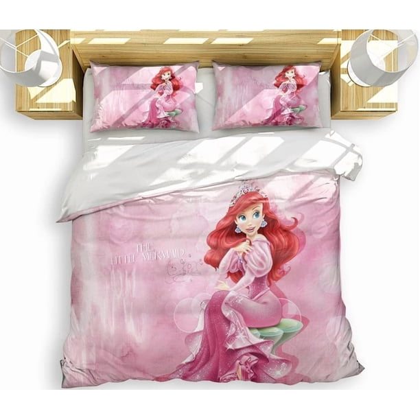 Princess Series Cartoon Duvet Cover Anime Soft Bedding Set 3D Print Comforter Cover Set