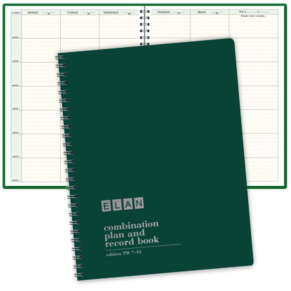 Libro de Planificación y Registro Elan Publishing 21x28 cm Verde PR7-10