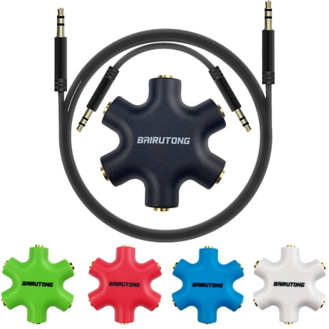 Divisor De Audio Para Audífonos Bairutong De 5 Salidas Con