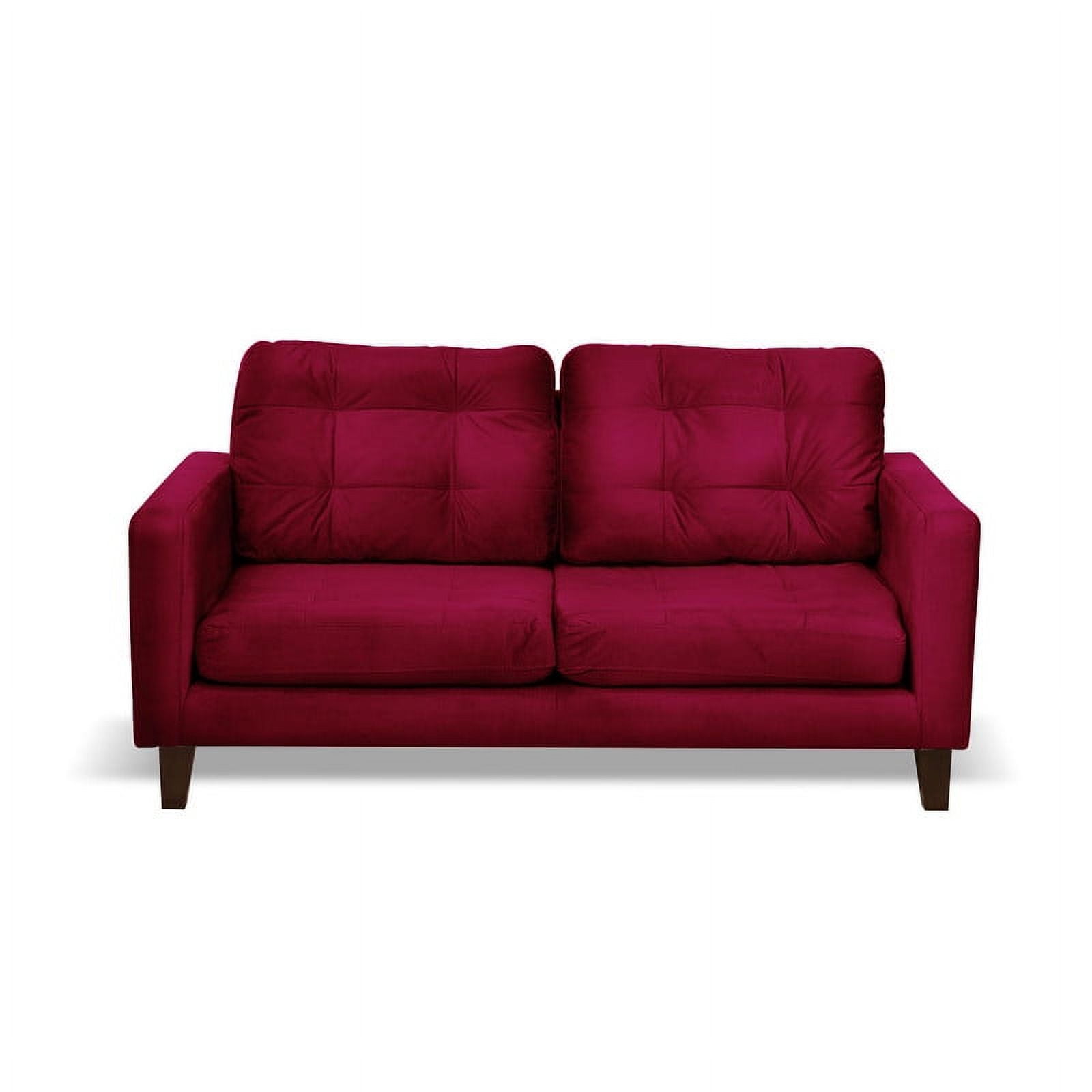 Latam Home - Sofa Napoles 2c Tela Velvet Burdeo