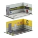 thumbnail image 4 of 2 Piezas 1:32 Estacionamiento Modelo Coche Diecast Garaje Escena Estilo I, 4 of 5