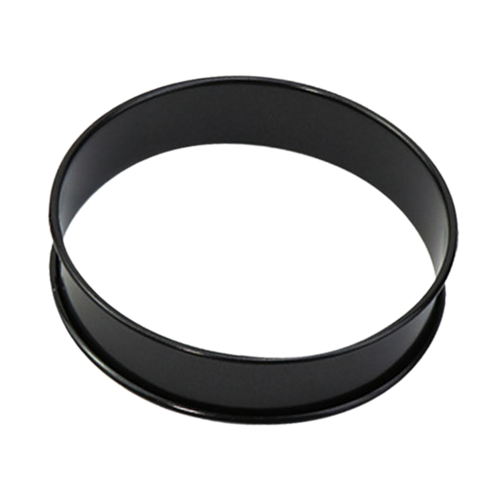Magideal - Aros Para Muffins, Aros Para Tartas, Decoración De Tartas, Bricolaje, Hornear De Metal, Aros Para Pastelería, Modelo Antiadherente Para Restaurante, Negro 10cm
