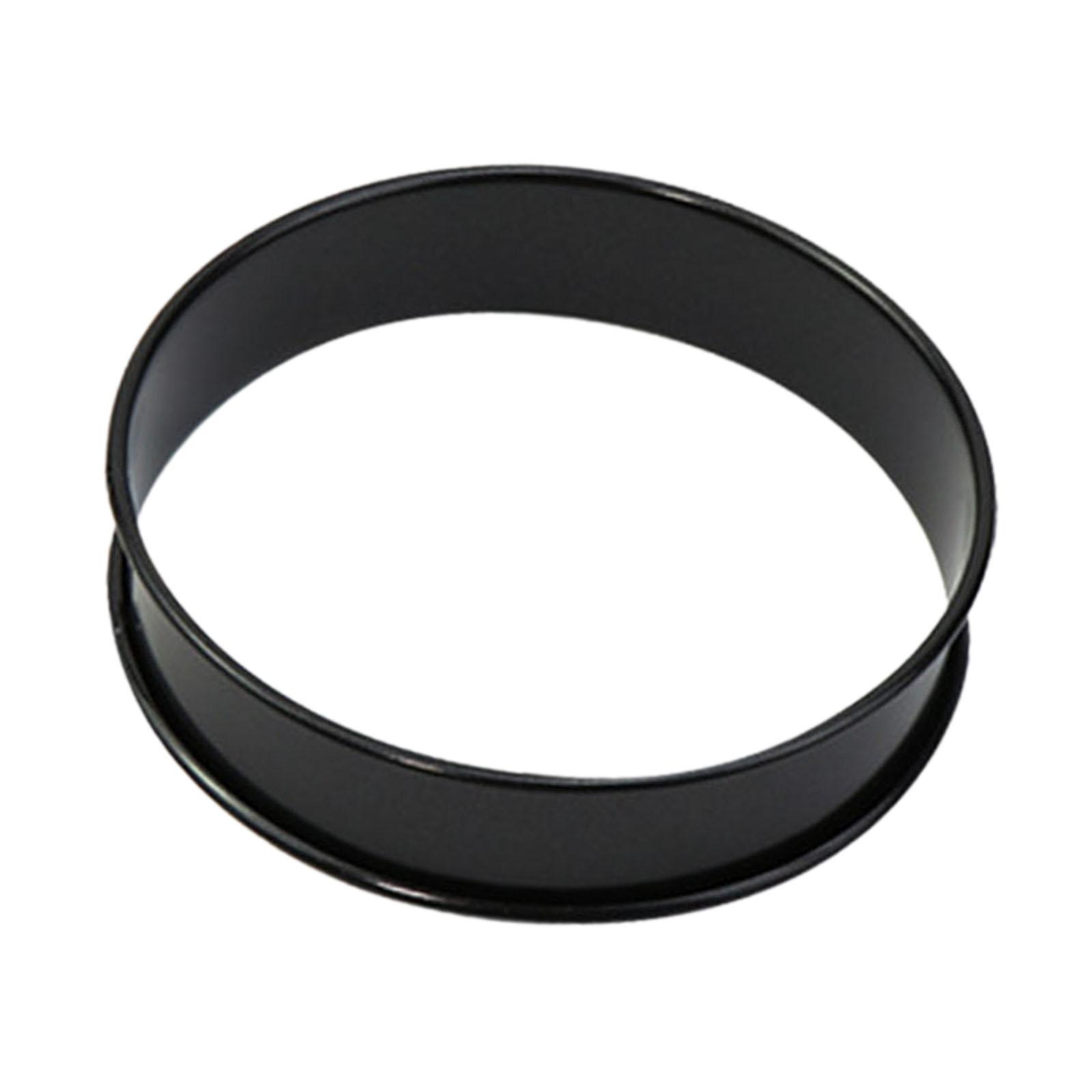 Magideal - Aros Para Muffins, Aros Para Tartas, Decoración De Tartas, Bricolaje, Hornear De Metal, Aros Para Pastelería, Modelo Antiadherente Para Restaurante, Negro 10Cm