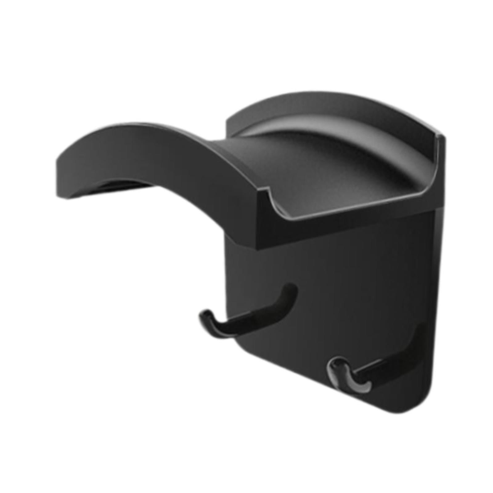 Magideal - Soporte De Auriculares Con Estantería De Soporte De Soporte De Soporte De Pared De Gancho Doble Práctico, Organizador, Soporte De Colgante De Auricula Negro