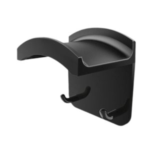 Magideal - Soporte De Auriculares Con Estantería De Soporte De Soporte De Soporte De Pared De Gancho Doble Práctico, Organizador, Soporte De Colgante De Auricula Negro