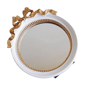 Bothyi - Espejo Pequeño De Una Cara Para Guardar Joyas, Para Tocador, Baño, Escritorio, Blanco