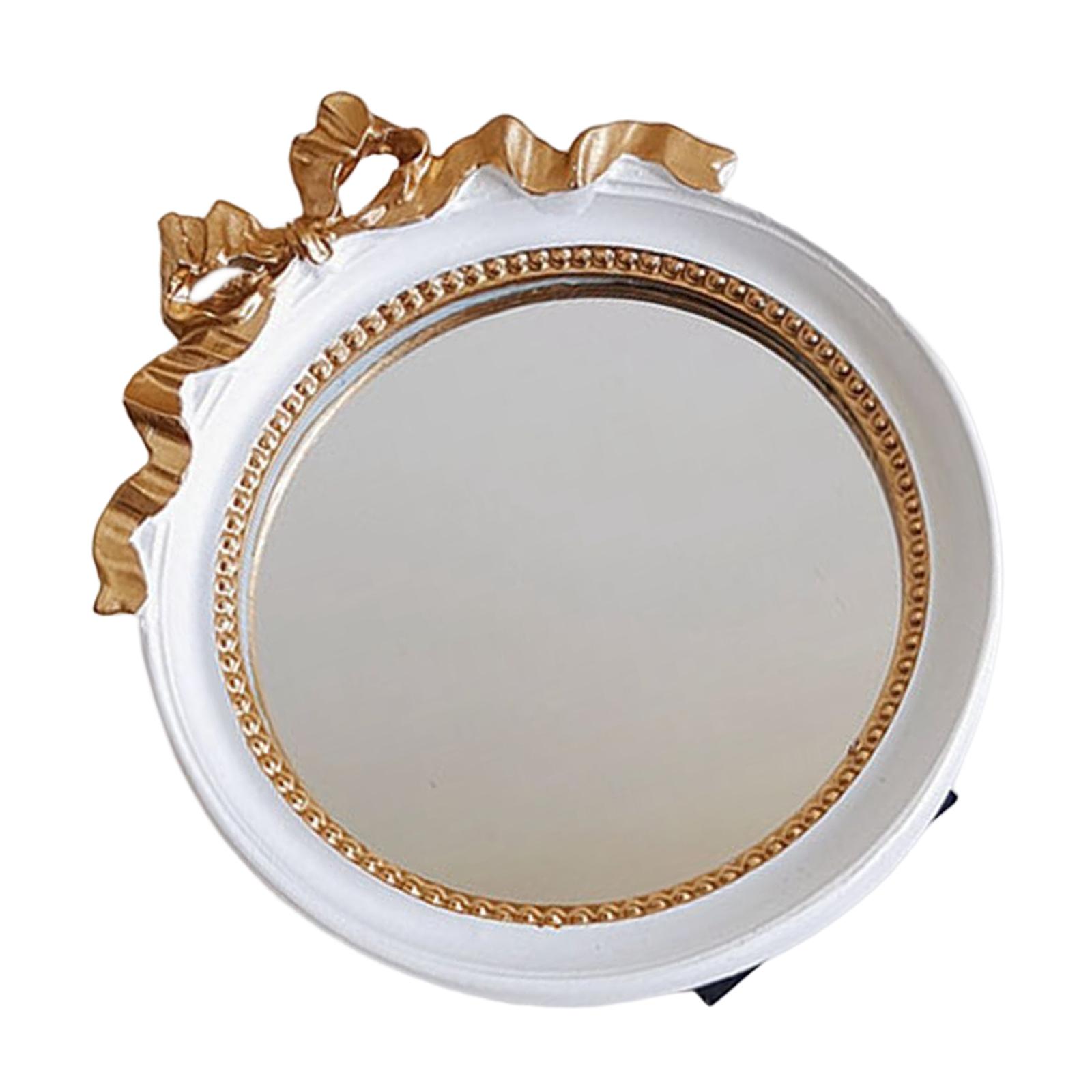 Bothyi - Espejo Pequeño De Una Cara Para Guardar Joyas, Para Tocador, Baño, Escritorio, Blanco