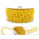 thumbnail image 3 of Cadena de seguridad de 30 m (98 pies), eslabones de plástico amarillo para control de multitudes en entornos industriales, alta visibilidad (6 mm de grosor), 3 of 7