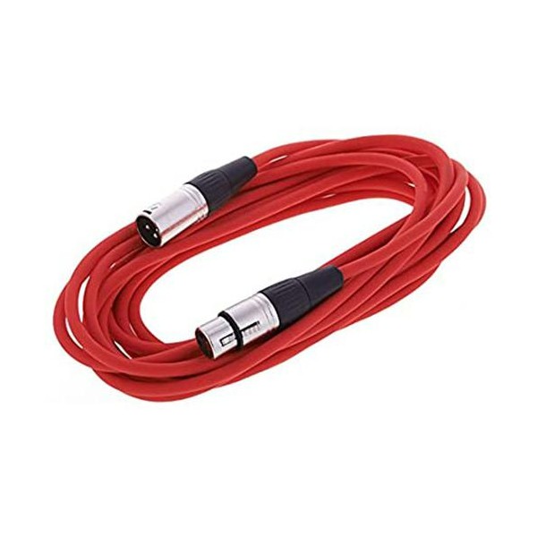 Cable De Micrófono Xlr Kirlin Rojo De 6Mts Mpc-280-6R