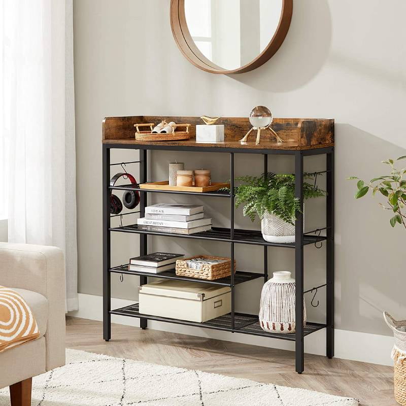 Vasagle - Estante Rustico Industrial Con Reijallas 4 Bandejas - Iza18