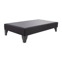 Base De Cama Focus 1.5 Plazas Lino Negro (No Incluye Colchón)
