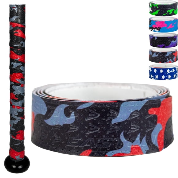 Easton Empuñadura Flow Tack para Bate de Béisbol 1,8 mm Rojo y Negro Camuflado
