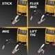 thumbnail image 5 of Soldadora TOOLIOM 4 en 1 MIG 180A Gas/Flux/Stick/Lift TIG 110V/220V, 5 of 7