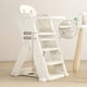 thumbnail image 3 of Kidscool Silla Alta Escalera Infantil Multiuso con Bandeja Plástico Crema Gris 89x53x61 cm, 3 of 14