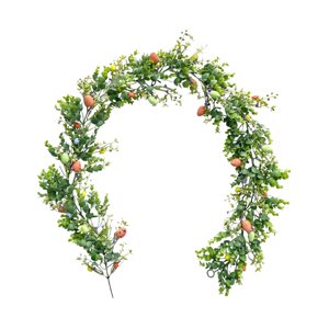 Magideal - Corona De Pascua, Corona Artificial De Huevos De Pascua Para Puerta Delantera, Decoración De Pascua, Guirnalda De Primavera Para Jardín De Vacaciones El Huevo De Pascua