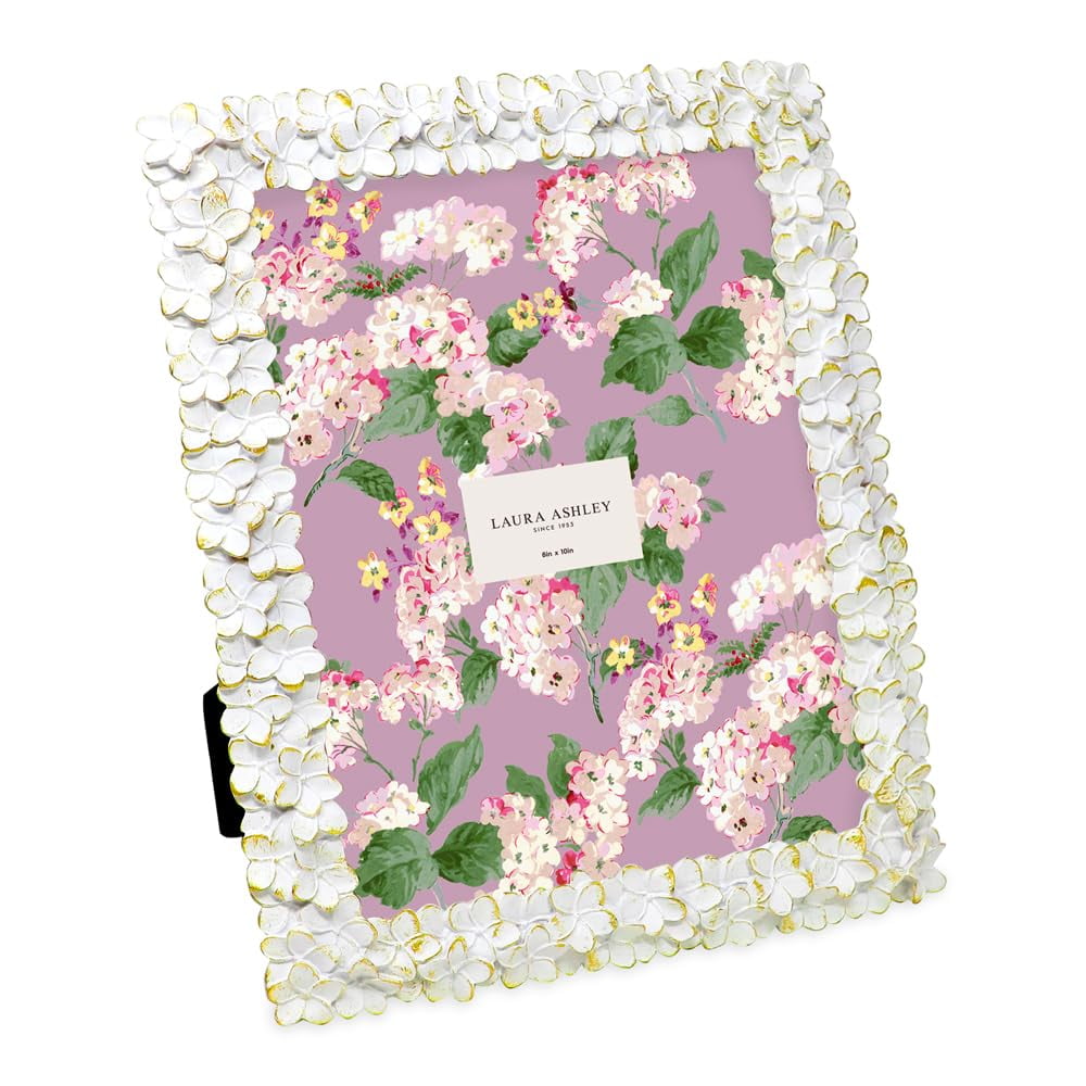 Laura Ashley - Marco De Fotos 20 X 25 Cm Resina Blanca Y Dorada