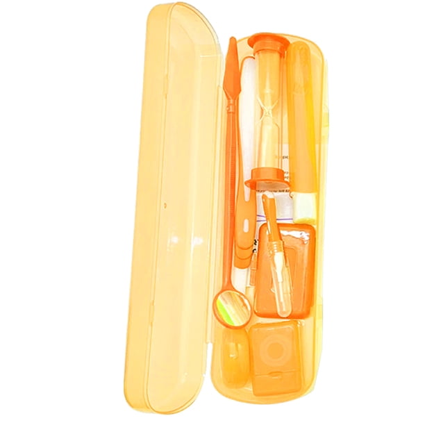 Cepillo de dientes de viaje plegable con caja, tamaño individual, portátil