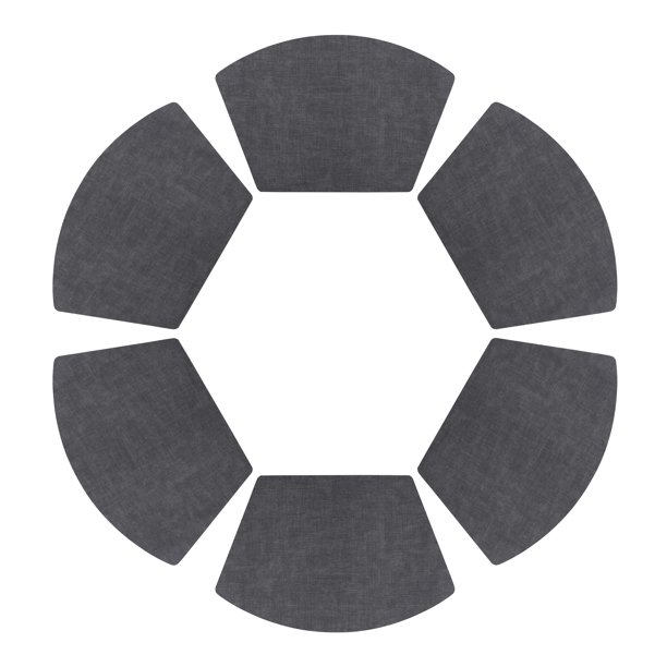REGALWOVEN Juego de 6 Manteles Individuales de Cuero Sintético para Decoración de Mesa de Comedor de Cocina Lavables Resistentes al Calor Manteles Individuales Limpiables Negro 19*12in