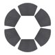 thumbnail image 1 of REGALWOVEN Juego de 6 Manteles Individuales de Cuero Sintético para Decoración de Mesa de Comedor de Cocina Lavables Resistentes al Calor Manteles Individuales Limpiables Negro 19*12in, 1 of 7