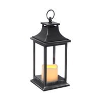 Vgo - Fanal Pl C/ Vela Led 30X13X13 Cm. Negro
