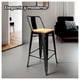 thumbnail image 3 of Taburete Metálico con Asiento de Madera Ideal para Barra, 3 of 6