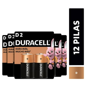 Duracell - Pack 12 Pilas Alcalina Tamaño D