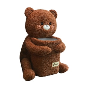 Bothyi - Caja De Pañuelos Creativa Cubo De Basura Bote De Basura Reposabrazos De Coche Caja De Almacenamiento Decoración Oso