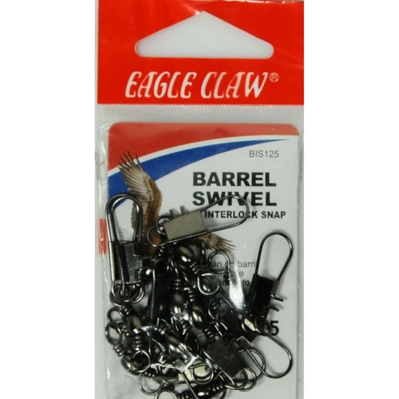 Giratorio Pesca Eagle Claw BIS125 Acero Snap Negro
