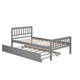 thumbnail image 3 of Cama doble con trundle, marco de cama de plataforma con cabecera y pie, para dormitorio pequeño espacio de vida, no se necesita muelle de caja, 3 of 6