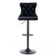 thumbnail image 1 of A&A Furniture,Swivel Velvet Barstools Adjusatble Seat Height from 25-33 Inch,17.7 inch base, Modern Upholstered Bar Stools with Backs Comfortable Tufted for Home Pub and Kitchen Island,Black,Set of 2, 1 of 3
