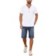 thumbnail image 2 of INSPIRE CHIC Camisa Henley de Manga Corta con Textura Retro para Hombre, Botones Abajo, Exterior, Talla L, Blanco, 2 of 5